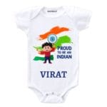 I Am Proud To Be An Indian Printed Baby Outfit