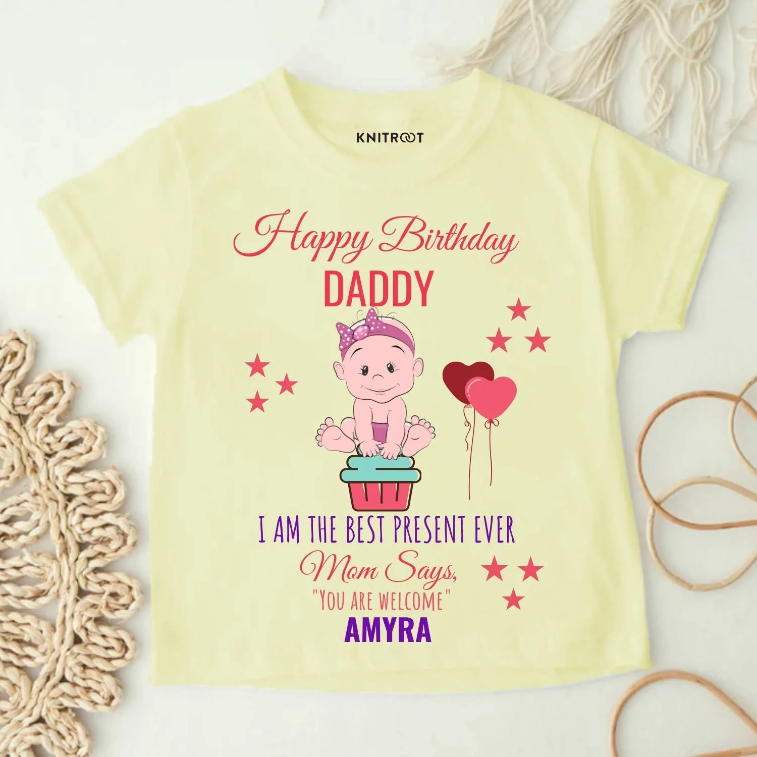 Happy Birthday Daddy Baby T-shirt/Onesie Happy Birthday Daddy Baby T-shirt/Onesie