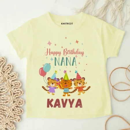 Happy Birthday Nana Tiger Design Baby Wear