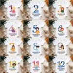 monthly birthday set