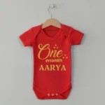 One Month Glitter Theme Baby Wear