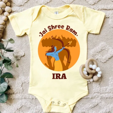 Jai Shree Ram Printed Baby Outfit