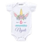 6 Months Unicorn Design Baby Clothes