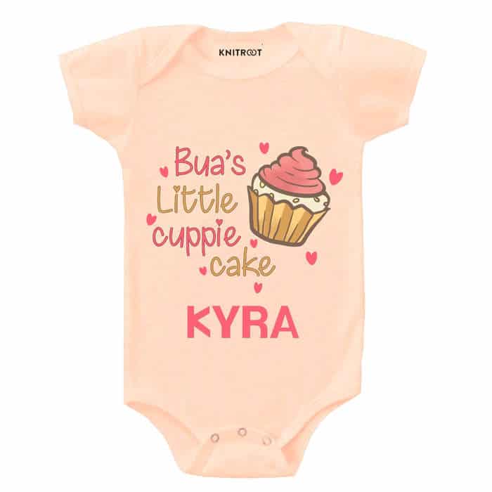 Bua's Little Cuppie Cake Onesie (Peach)