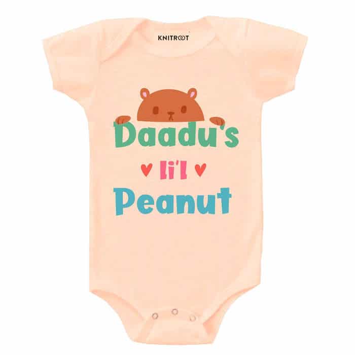 Daadu Li'l Peanut Onesie (Peach)