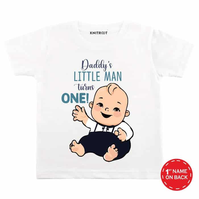 Daddys's Little Man Turns One! Tshirt