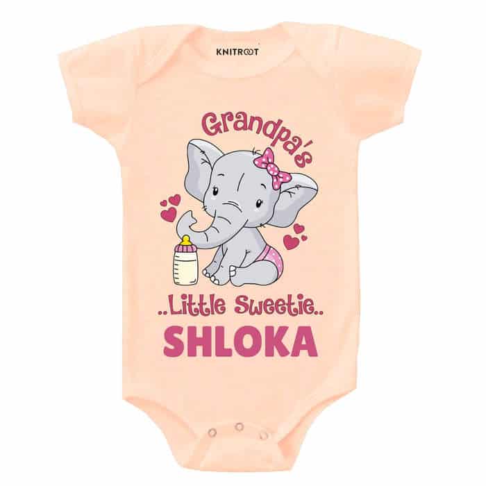 Grandpa's Little Sweetie Onesie (Peach)