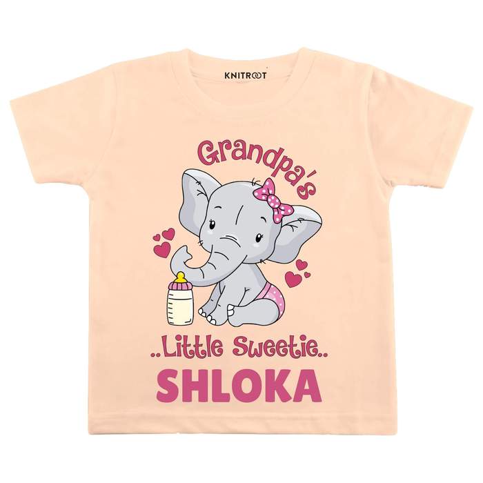 Grandpa's Little Sweetie T-shirt (Peach)