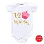 Half Birthday Cake Baby Wear