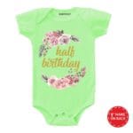 Half Birthday Flower Baby Wear