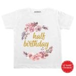 Half Birthday Flower Baby Wear