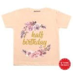 Half Birthday Flower Baby Wear