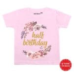 Half Birthday Flower Baby Wear