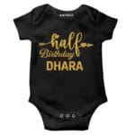 Half Birthday Glitter Theme Baby Outfit