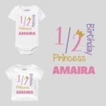 Half Birthday Princess Baby Wear