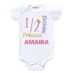Half Birthday Princess Baby Wear