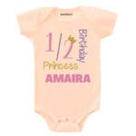 Half Birthday Princess Baby Wear
