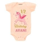Half Birthday Unicorn Baby Outfit