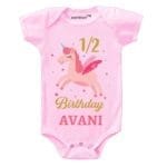 Half Birthday Unicorn Baby Outfit