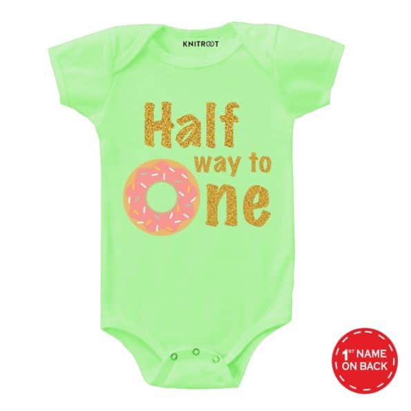 Half Way To One Onesie (Green)