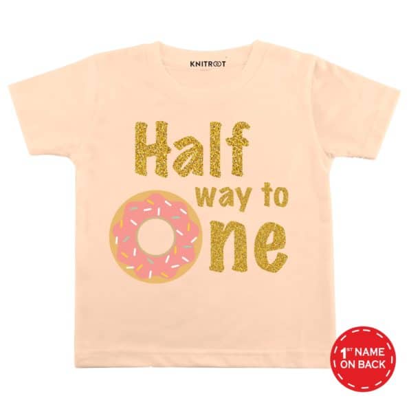 Half Way To One T-Shirt (Peach)