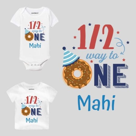 Half Way To One Theme Baby Clothes