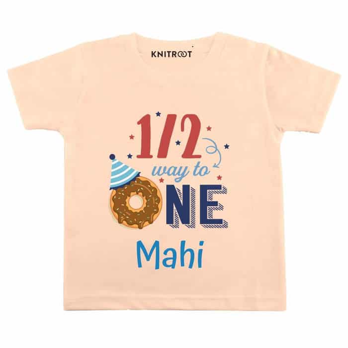 Half Way To One Theme T-Shirt (Peach)