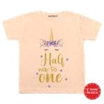 Halfway to One Unicorn Baby Outfit