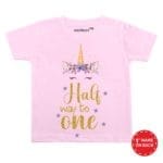 Halfway to One Unicorn Baby Outfit