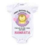 Happy Birthday Dada I Love You To The Moon and Back Baby Wear