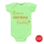 Happy Birthday Daddy Glitter Baby Wear