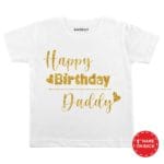 Happy Birthday Daddy Glitter Baby Wear