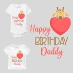 Happy Birthday Daddy Heart Baby Wear
