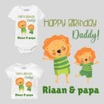 Happy Birthday Daddy! Lion Theme Baby Wear