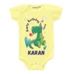 Happy Birthday Dinosaur Design Baby Clothes