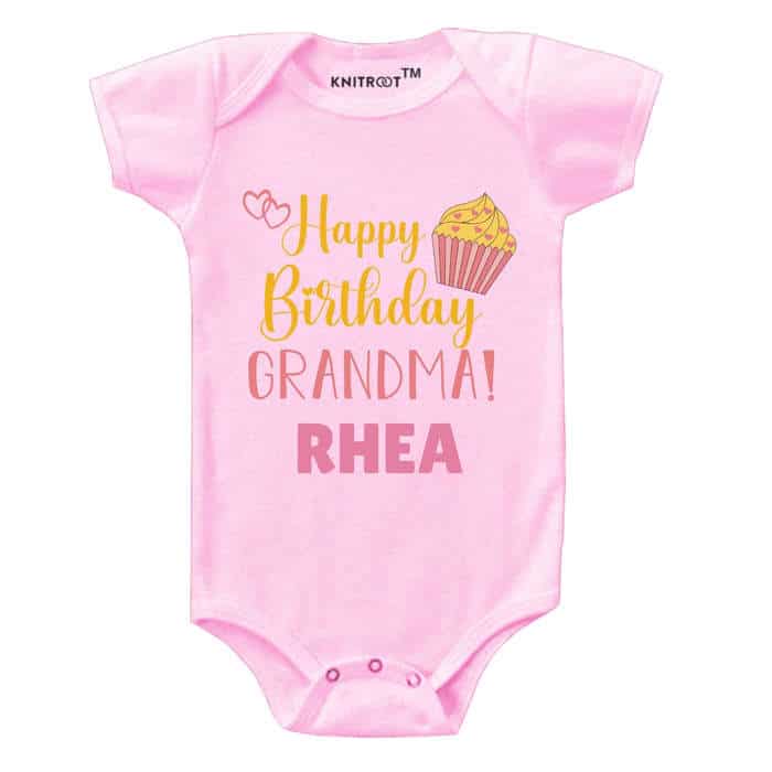 Happy Birthday Grandma! Onesie (Pink)