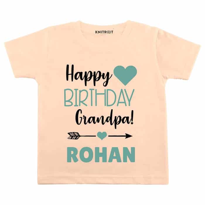 Happy Birthday Grandpa! Tshirt (Peach)