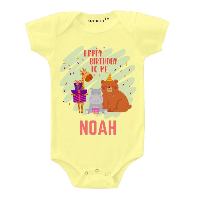 Happy Birthday To Me Onesie (Yellow)