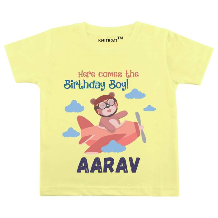 Here Come the Birthday boy T-Shirt (Yellow)
