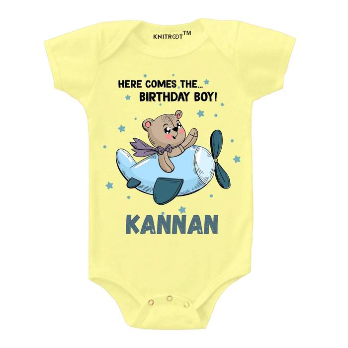 Here Comes The... Birthday Boy! Onesie (Yellow)