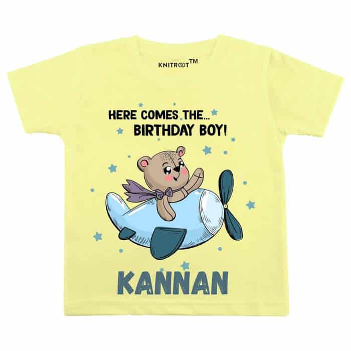 Here Comes The... Birthday Boy! T-Shirt (Yellow)