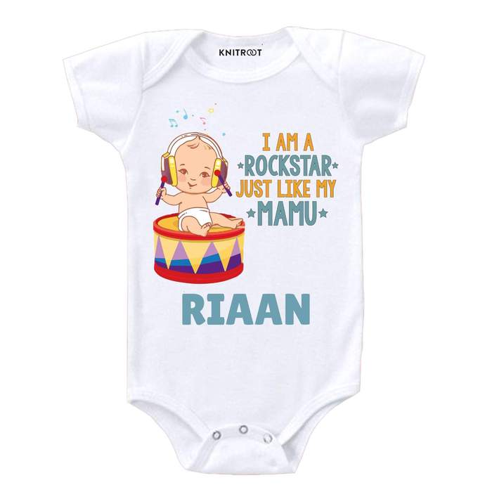 I Am A Rockstar Just Like My Mamu Onesie