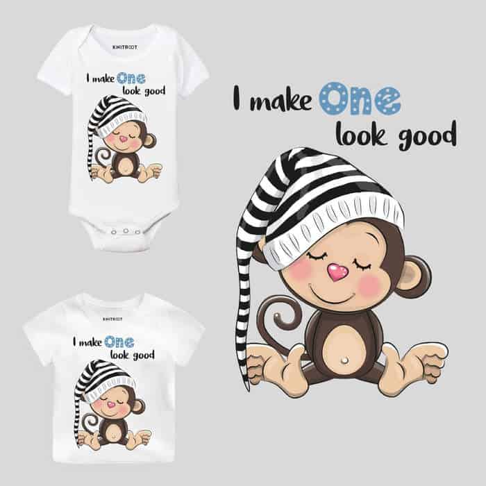 I Make One Look Good Baby Wear customized first birthday outfit