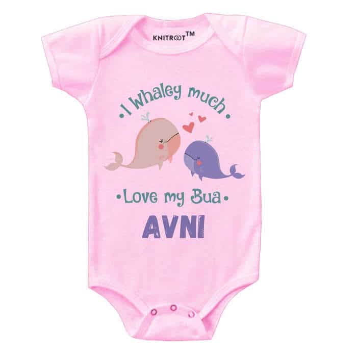 I Whaley Much Love My Bua Onesie (Pink)