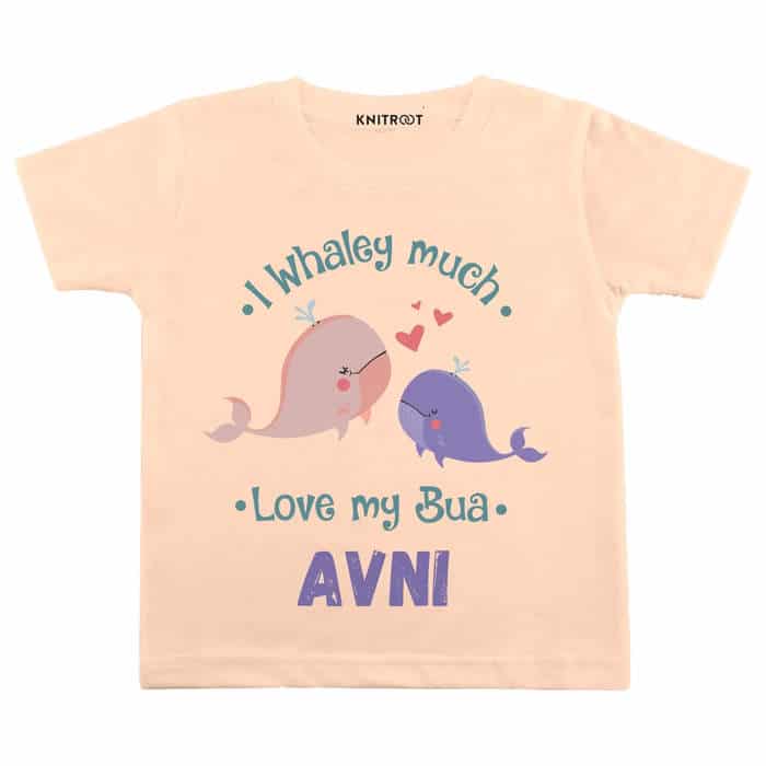 I Whaley Much Love My Bua Tshirt (Peach)