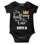 I’m Halfway to One Glitter Baby Outfit