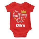 I’m Halfway to One Glitter Baby Outfit