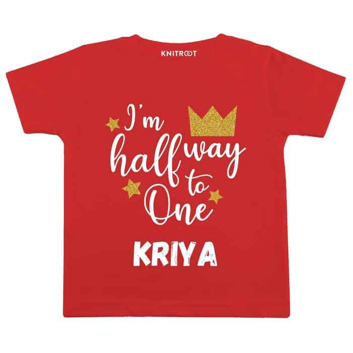 I'm Halfway to One Glitter T-shirt (Red)