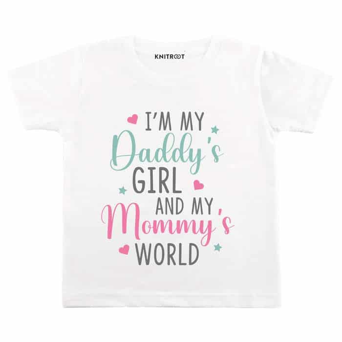 I M My Daddy S Girl And My Mommy S World Baby Wear Knitroot