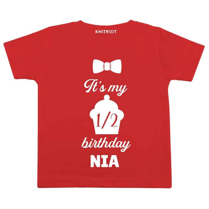 It's My Half Birthday Cake T-shirt (Red)
